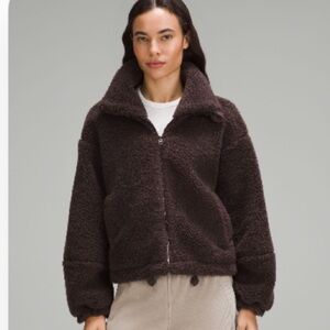 Lululemon Cinchable Fleece Zip Up Espresso Jacket